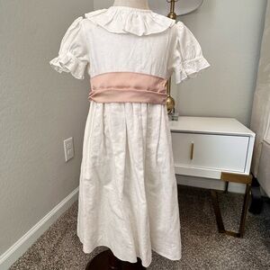 La Coqueta Charming White and Pink Kids Dress
